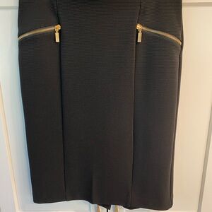 Alfani Charcoal Pencil Skirt with Gold Accents